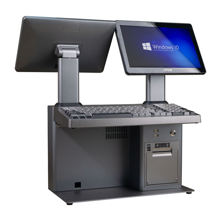 RFID All in one touch screen pos machine RFID pos system with printer windows for Supermarket