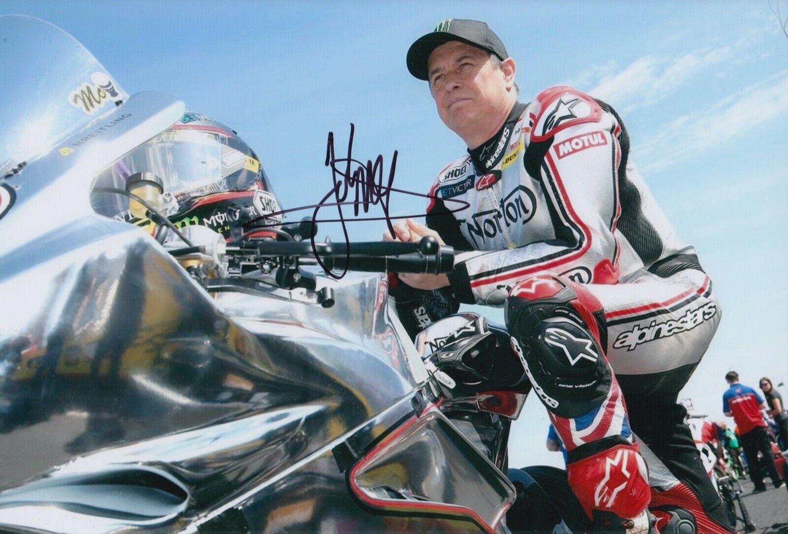 John McGuinness Hand Signed 12x8 Photo Poster painting Isle of Man TT Autograph 3