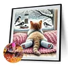 Diamond Painting-DIY Full Round Drill Cute Cat(40*40 CM)