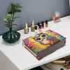 (US Local)Diamond Painting Storage Box DIY 5D Diamond Painting Jewelry Box (Owl A)