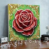 DIY Pearl Painting Red Roses for Home Decor with Frame(25x25cm)