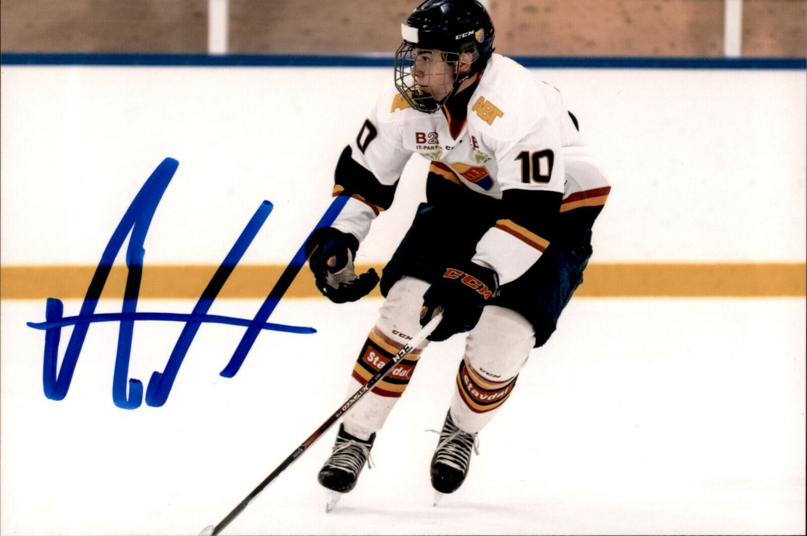 Alexander Holtz SIGNED 4x6 Photo Poster painting SWEDEN DJURGARDENS IF / NEW JERSEY DEVILS #9