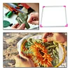 (US Only)Square Embroidery Hoop Handheld Cross Stitch Frame Plastic Clip Frame (40x40cm)