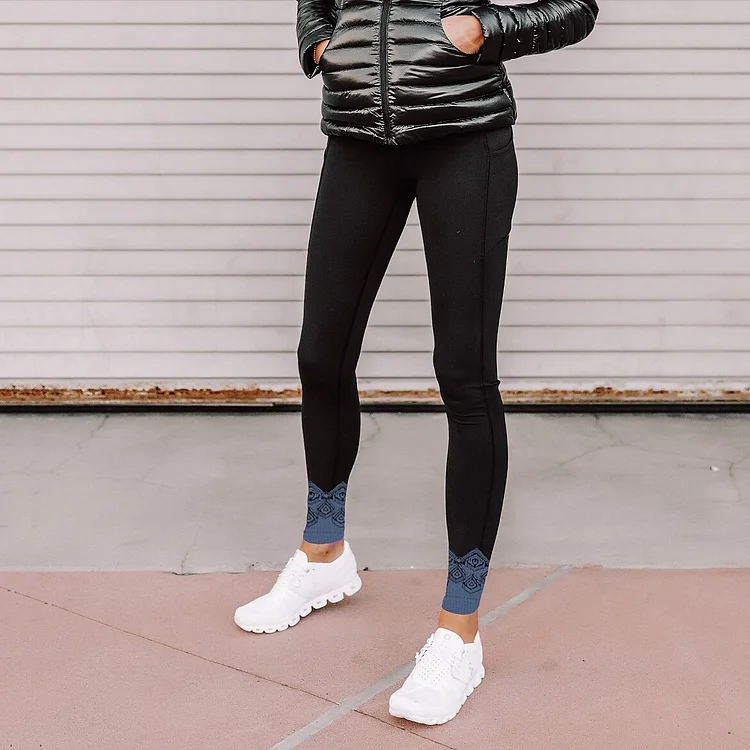 Women's High Waist Yoga Pants Pocket Leggings Geometry