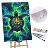 (US Only)Paint By Numbers Kit On Canvas DIY Oil Art Sea Turtles Picture Home Decor40x60cm