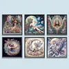 6 PCS Girl - Special Shaped Diamond Painting - 30*30CM