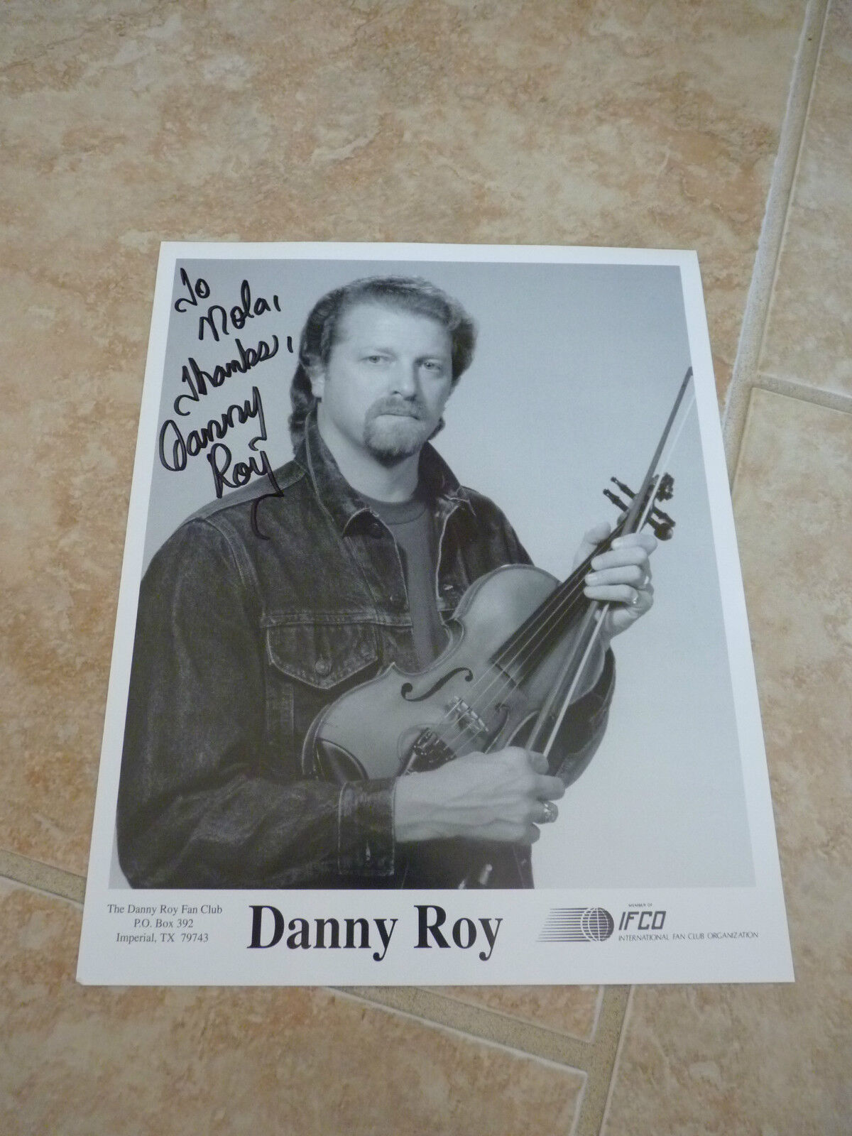 Danny Roy Music Signed Autograph Promo Photo Poster painting 8x10 personalized