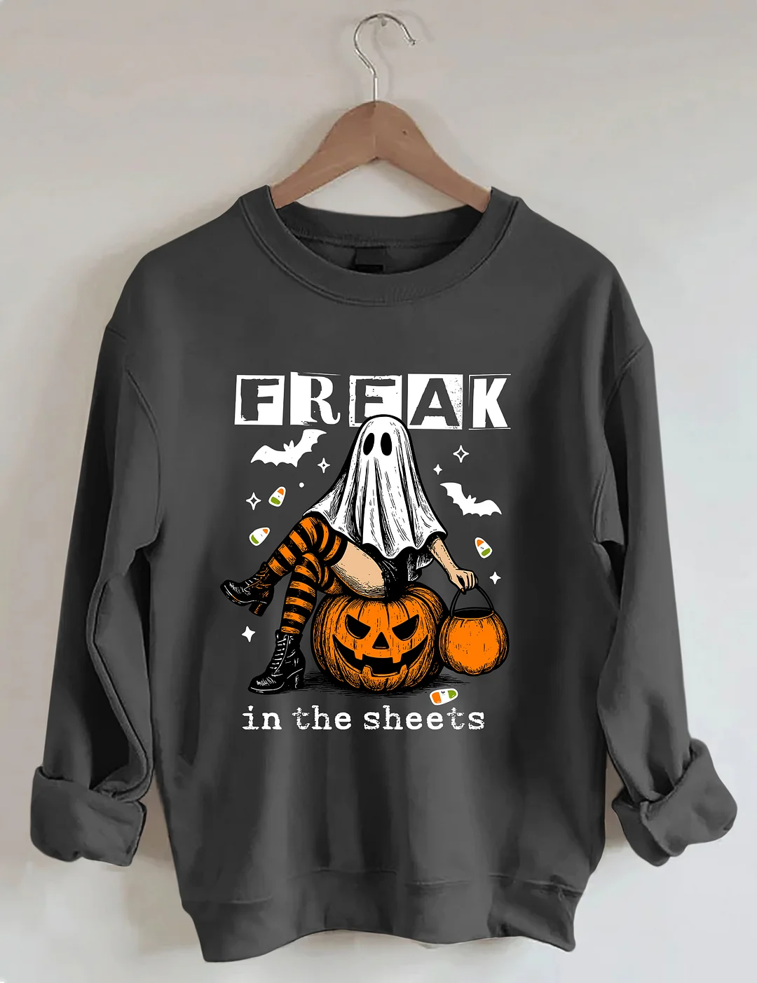 Funny Freak In The Sheets Ghost Girl Sweatshirt