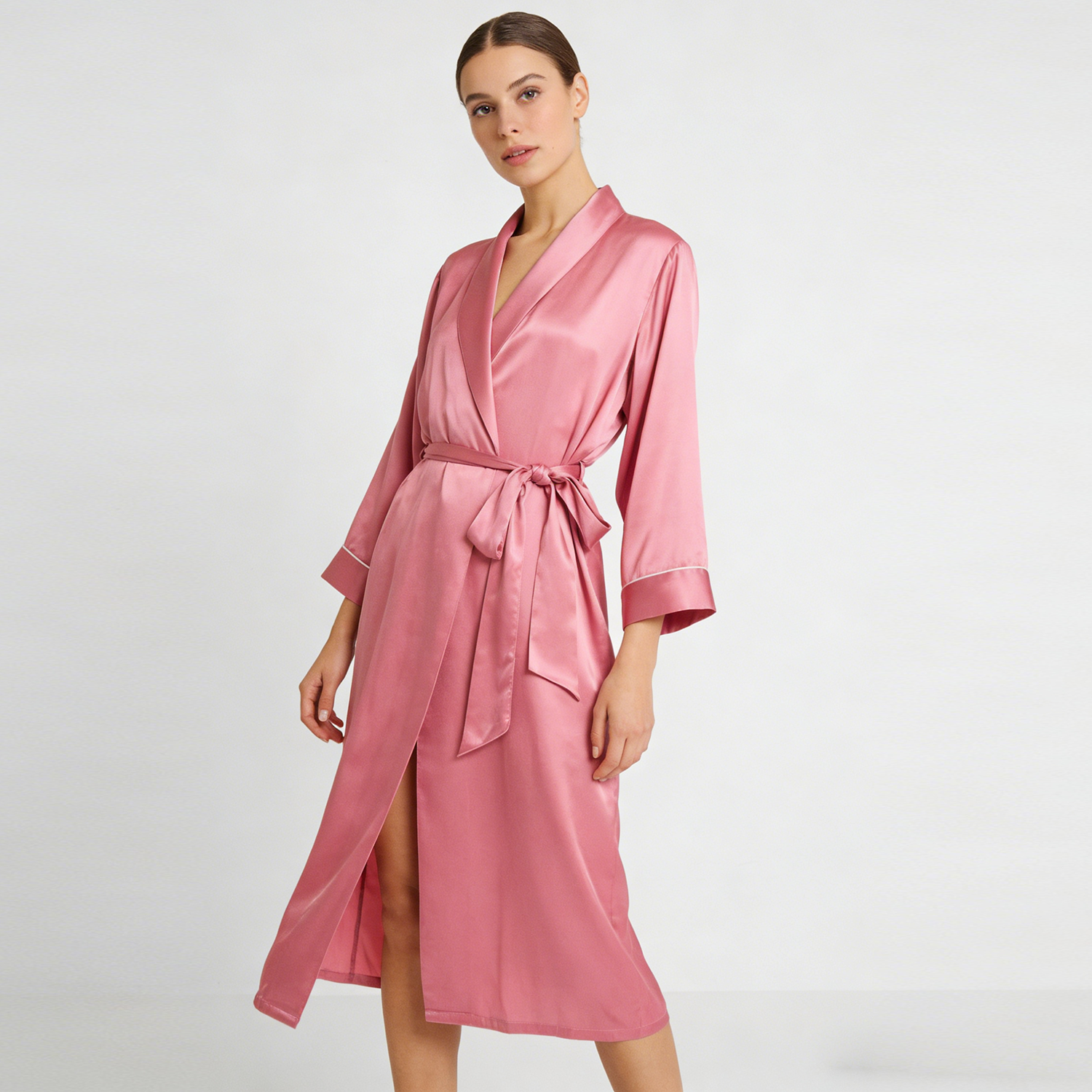 Women's 100% Mulberry Elegant  Silk Robe REAL SILK LIFE