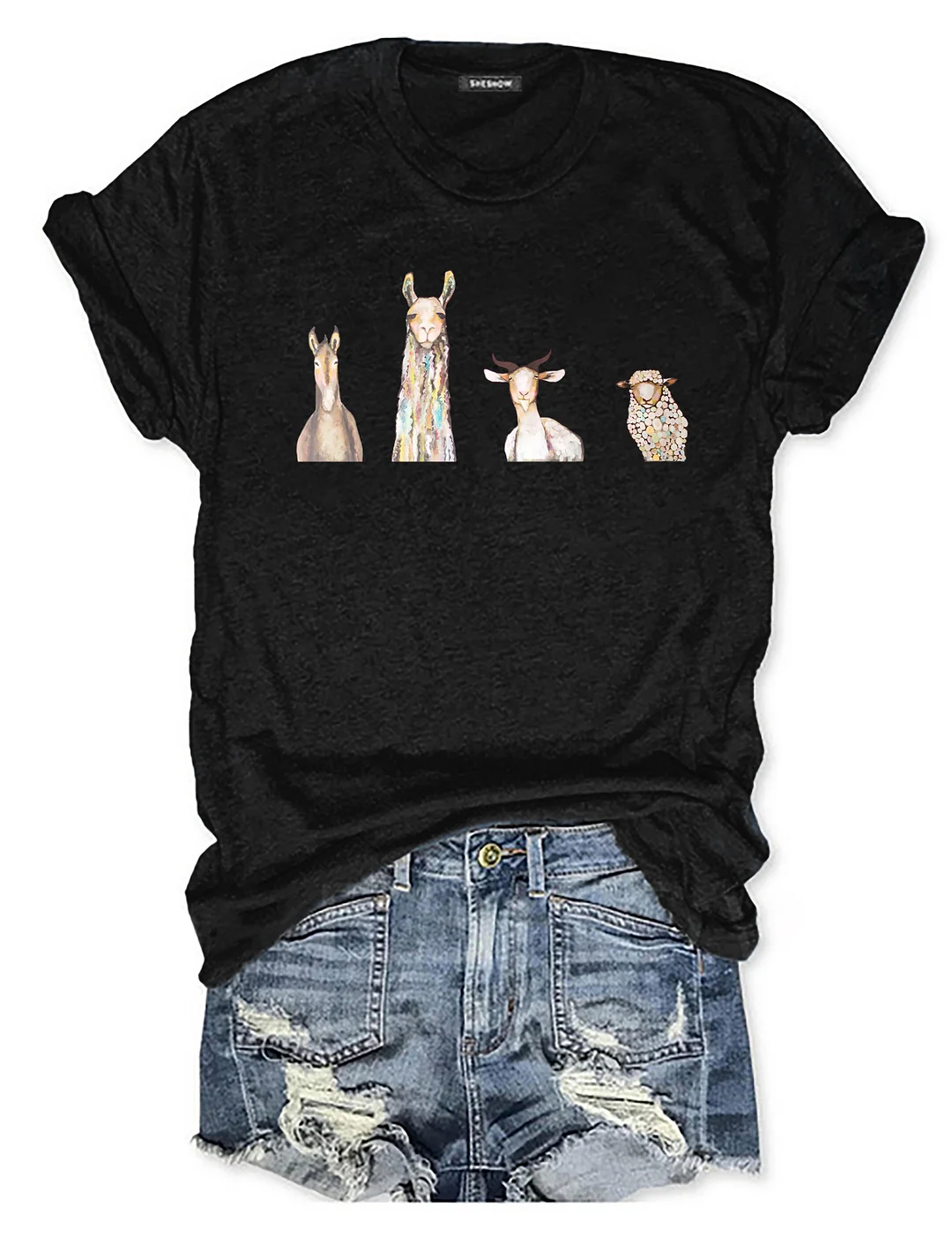Donkey Llama Goat Sheep T-shirt