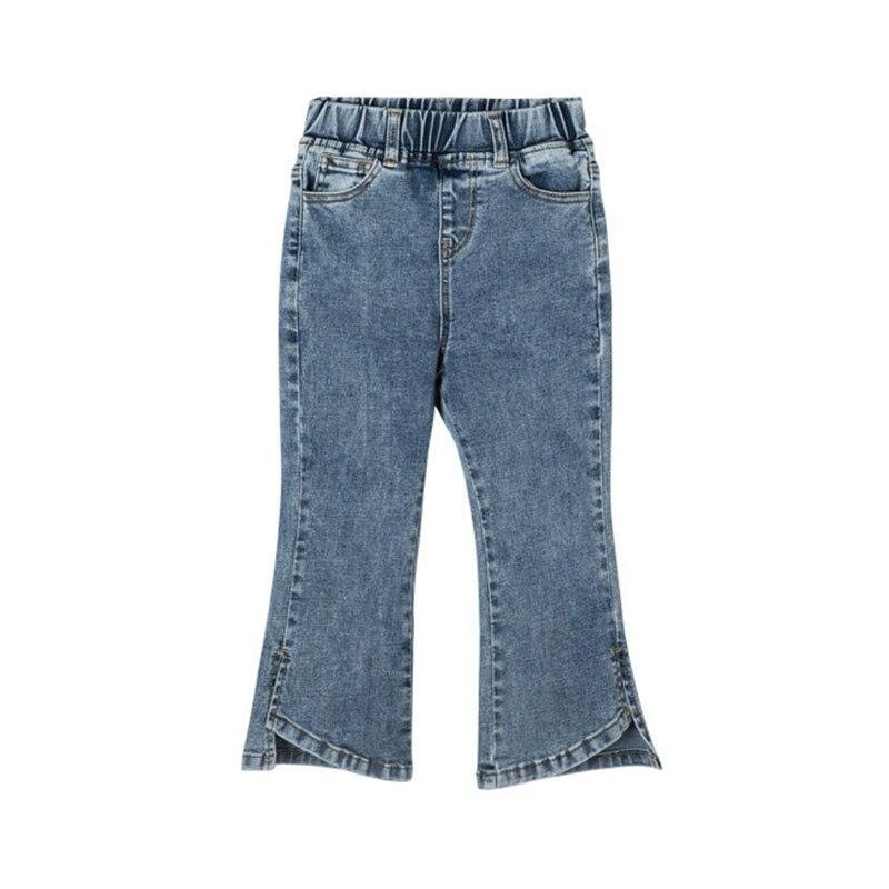 2-8T Fashion Jeans For Girl Toddler Kid Baby Spring Clothes High Waist Stretch Denim Pant Elegant Cute Sweet Trousers Streetwear