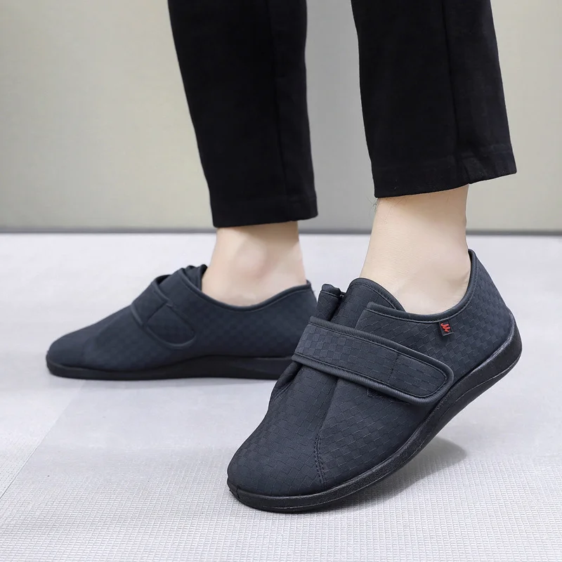 Unisex Adjustable Breathable Widened High Instep Arches Casual Shoes For Diabetes Elderly