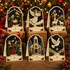 6pcs DIY Holy Night Diamond Painting 3D Greeting Card