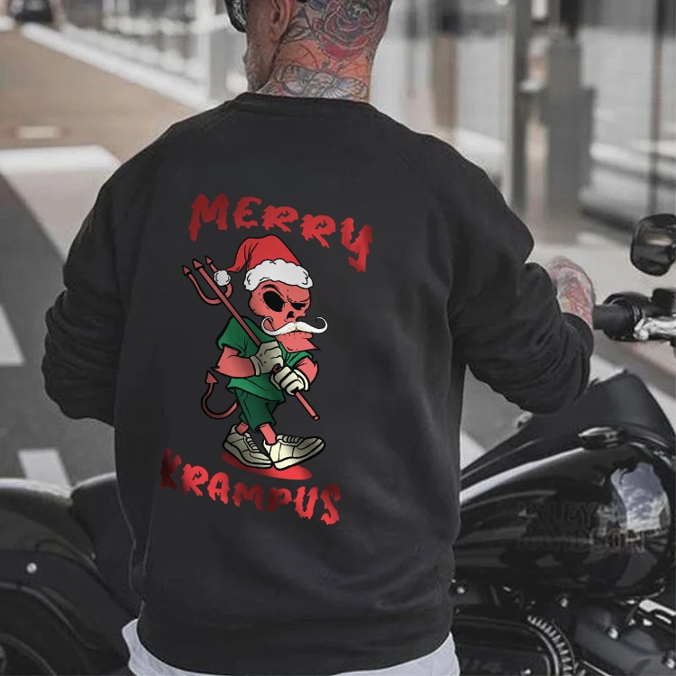 MERRY KRAMPUS Christmas Winter Warm Sweatshirt