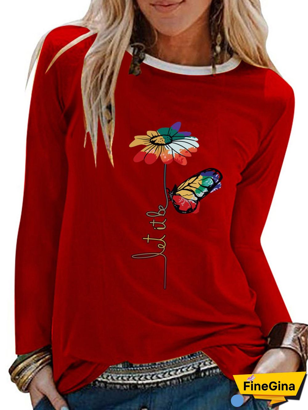 Long Sleeve Butterfly T-shirt