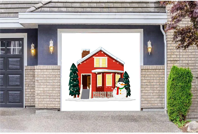 Snowman garage door banner ornament