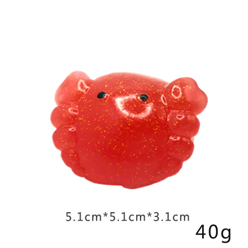 Large Gold Powder Ball Creative Cute Pet Animal Soft Glue Sticky Vent Ball Pinch Music Decompression Toy