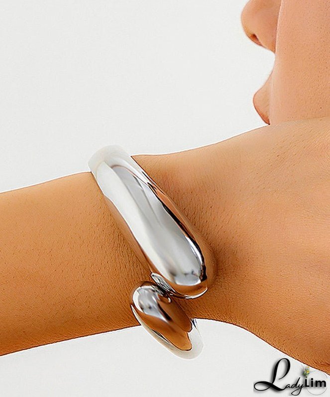 Fine Gold Sterling Silver Overgild Smooth Surface Cuff