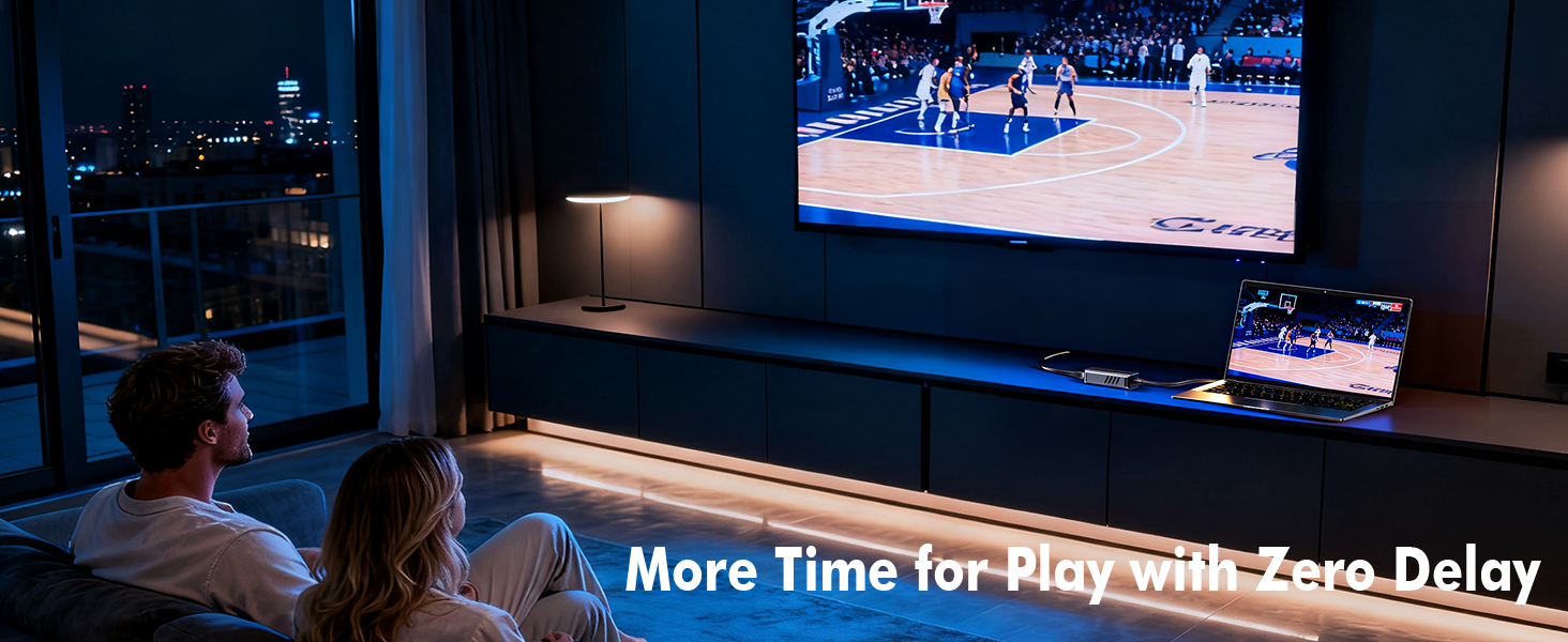 Watch movies with 5Gbps network speed for a better experience, faster loading, and no delay