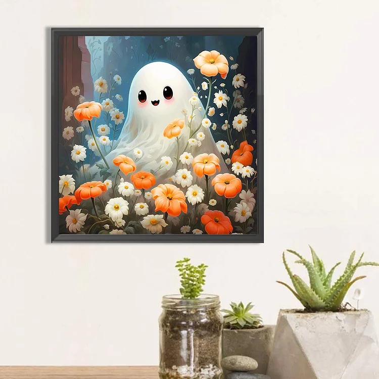 DIY Diamond Painting Kits for Adults Halloween, Diamond Art Ghost Ghost Cat  2