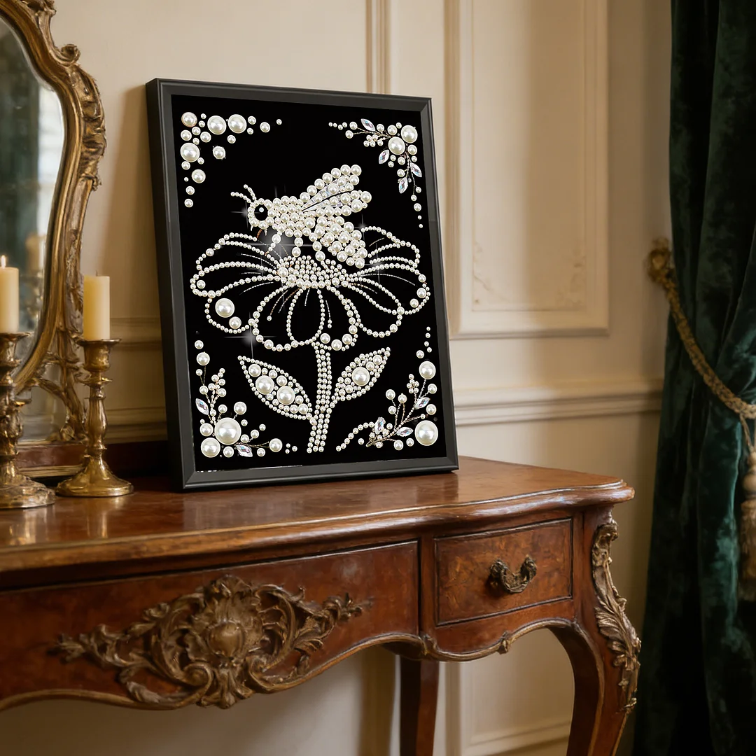 Flower Special Shaped 5D DIY Partial Drill Diamond Painting Kit Home Art 30x40cm