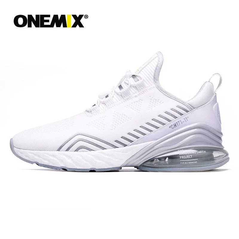 ONEMIX Air 270 Men's Breathable Running Shoes Sport New jogging shoes shock absorption cushion soft midsole leather Max shoes
