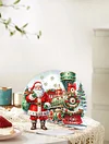 Diamond Painting Santa Claus Train Table Top Ornament Kits for Home Office