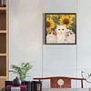 Diamond Painting -DIY Round Partial AB Drill Sunflowers Cat(45x45cm)