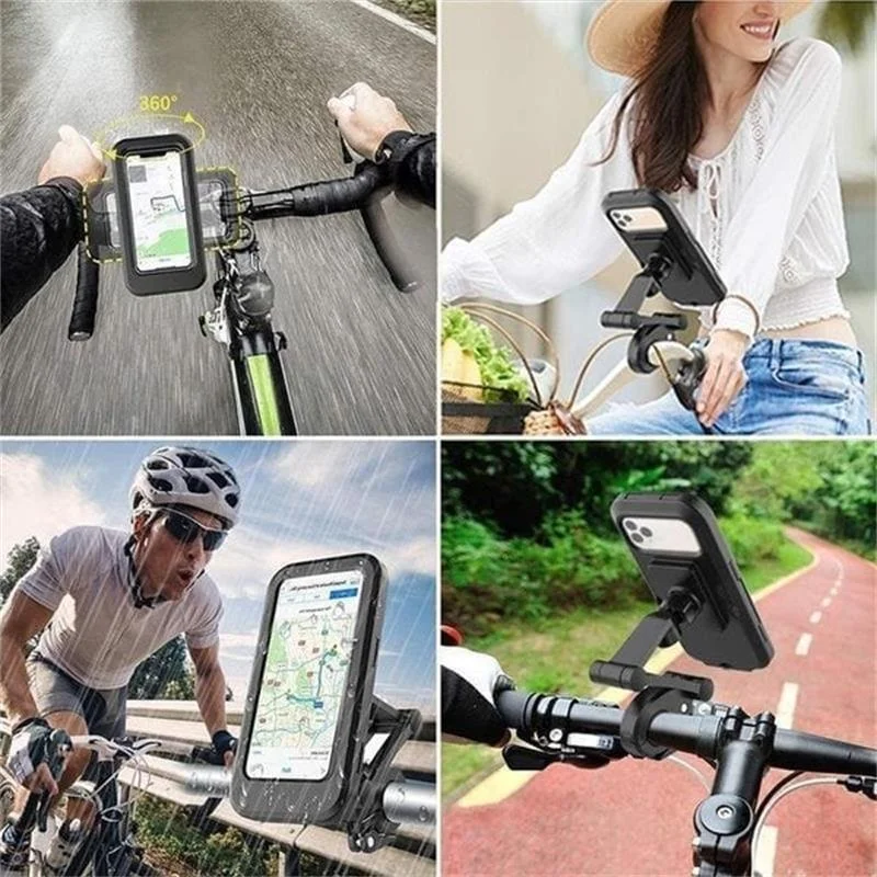 Waterproof mobile phone navigation holder for motorcycle/bicycle riding