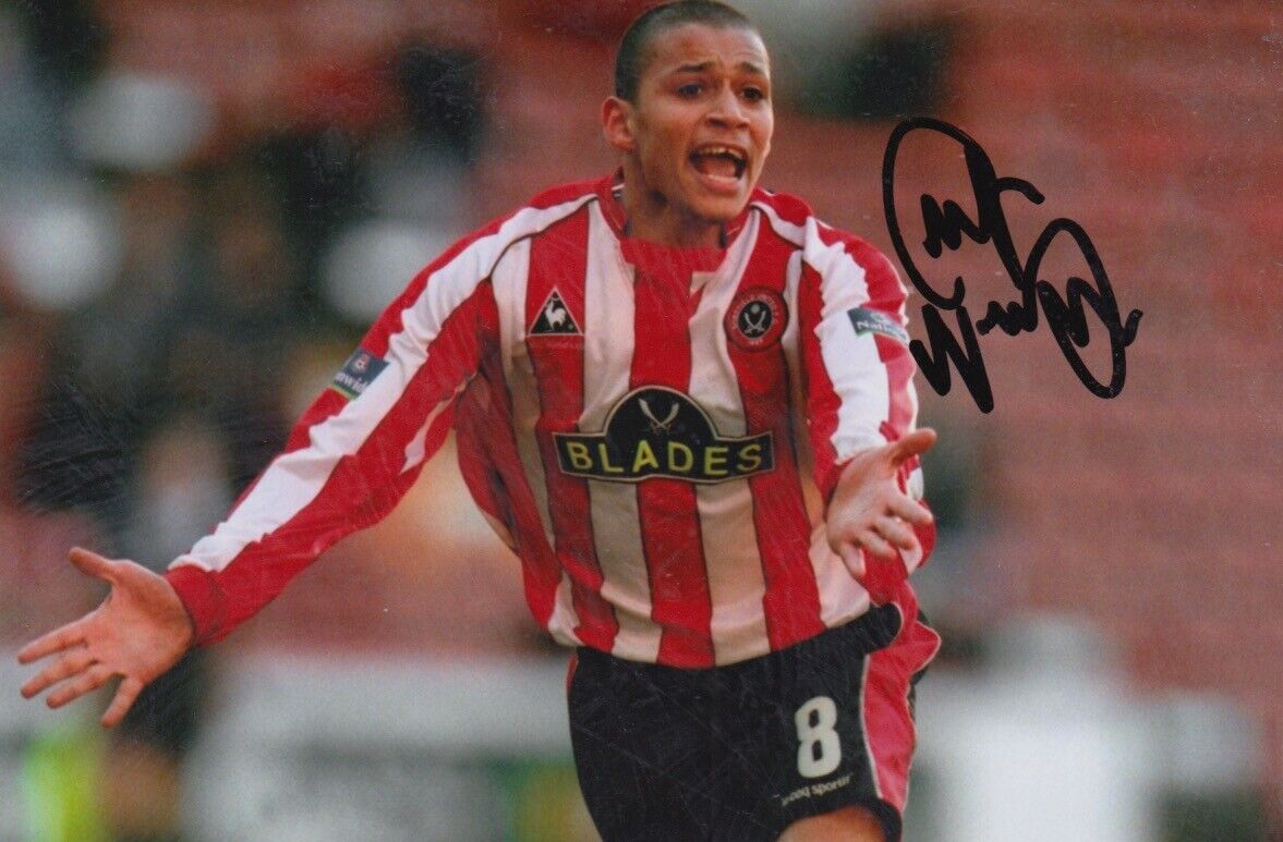 CURTIS WOODHOUSE HAND SIGNED 6X4 Photo Poster painting - FOOTBALL AUTOGRAPH - SHEFFIELD UNITED 1