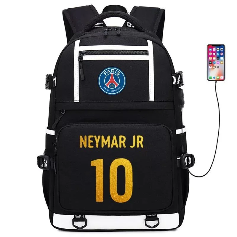 Buzzdaisy Football  #3 USB Charging Backpack School NoteBook Laptop Travel Bags