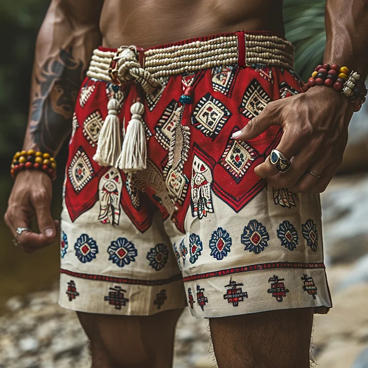 Bohemian Style Shorts Without Belt
