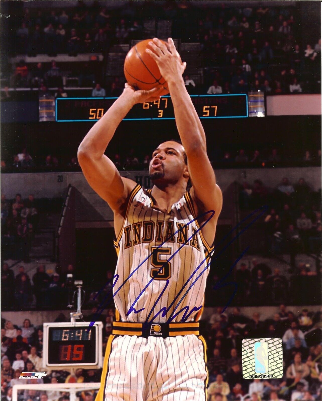 Ron Mercer autographed 8x10 Indiana Pacers  Shipping