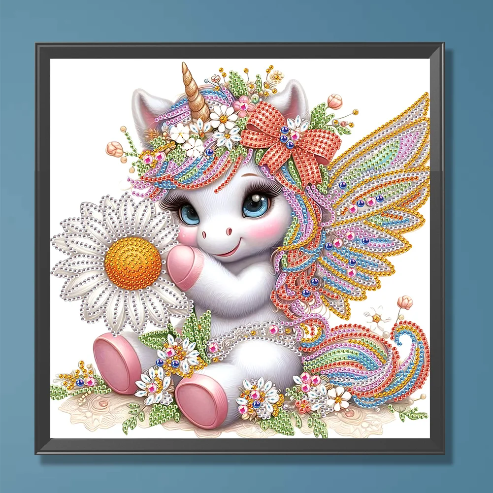 Diamond Painting - Partial Special Shaped Drill - Unicorn(Canvas|30*30cm)