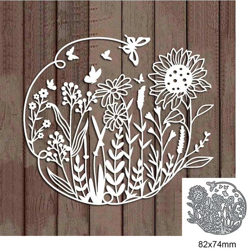 Flowers Butterfly Grass Metal Cutting Dies For DIY Scrapbook Cutting Die Paper Cards Embossed Decorative Craft Die Cut New