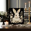 DIY Pearl Painting Rabbit for Home Wall Decor with Frame(30x30cm)