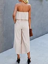 Irregular Clipping Bandeau Jumpsuits