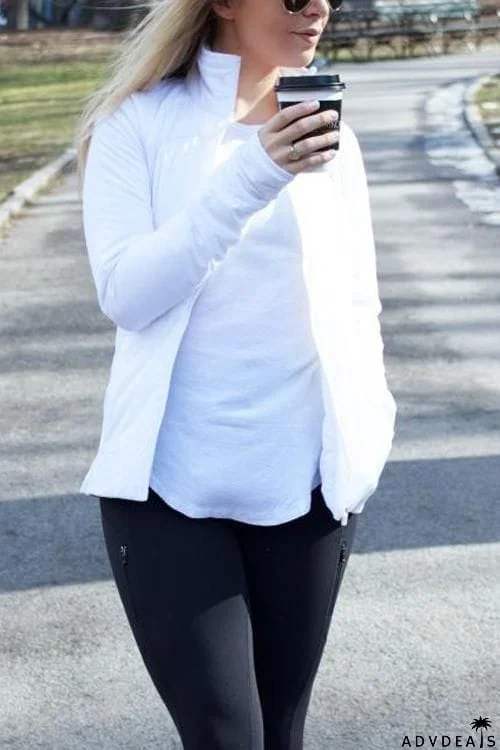 Zipper Long Sleeve Skinny Jackets