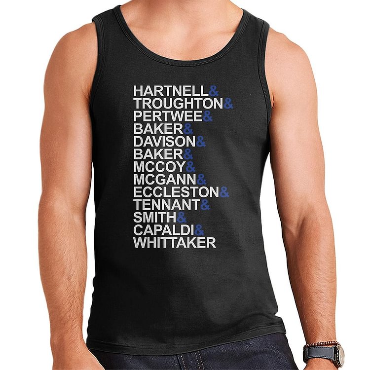 All The Doctors In Text Doctor Who Men's Vest