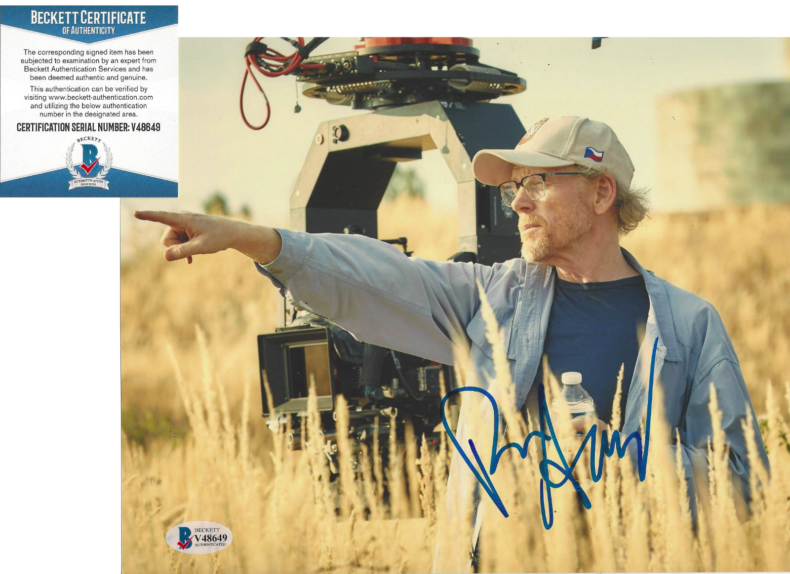 DIRECTOR RON HOWARD SIGNED AUTHENTIC 'SOLO' 8x10 Photo Poster painting APOLLO 13 BECKETT COA BAS