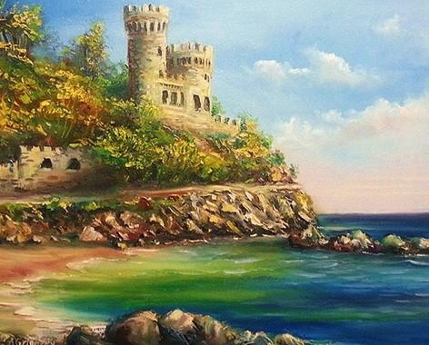 

Rocky Castle on a Beach – Paint By Numbers - 40*50CM, 501 Original