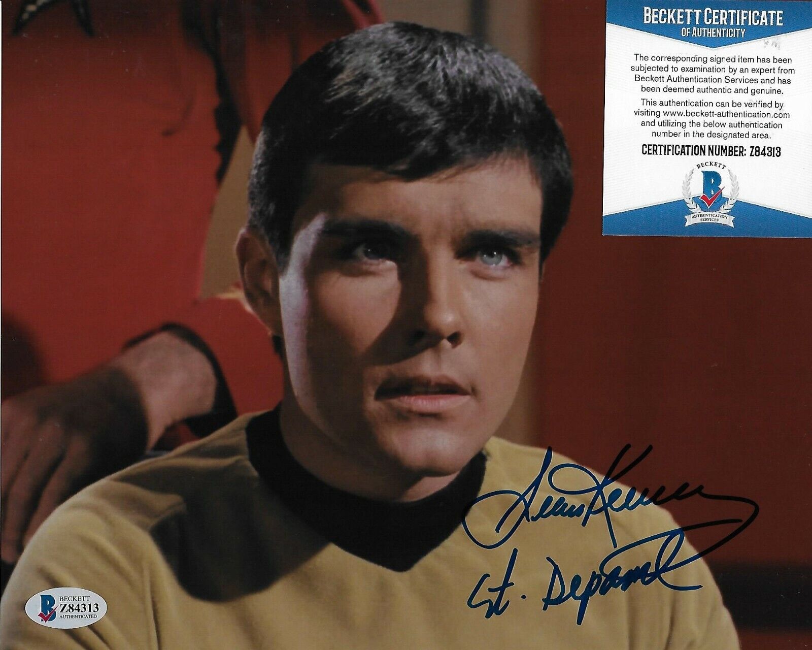 Sean Kenney Star Trek Original Autographed 8X10 Photo Poster painting w/Beckett COA #5