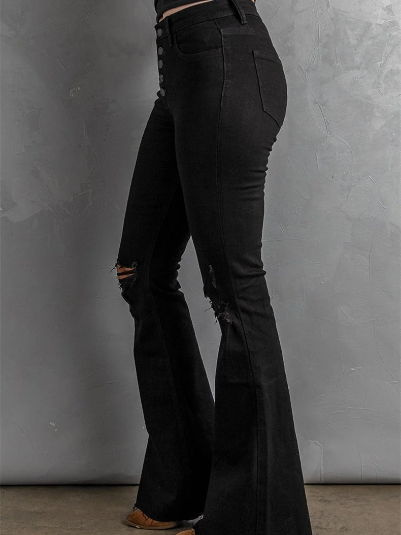 Women Half Sleeve V-neck Solid Color Dress