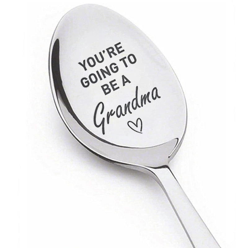 Fashion Letter Stainless Steel Spoon