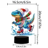 Acryl Weihnachten Dinosaurier doppelseitig - 5d DIY Bastellampe