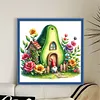 Gnome Hut-Partial 11CT Stamped Cross Stitch Bead Embroidery 36*36cm/14.17*14.17in tapestrymarket