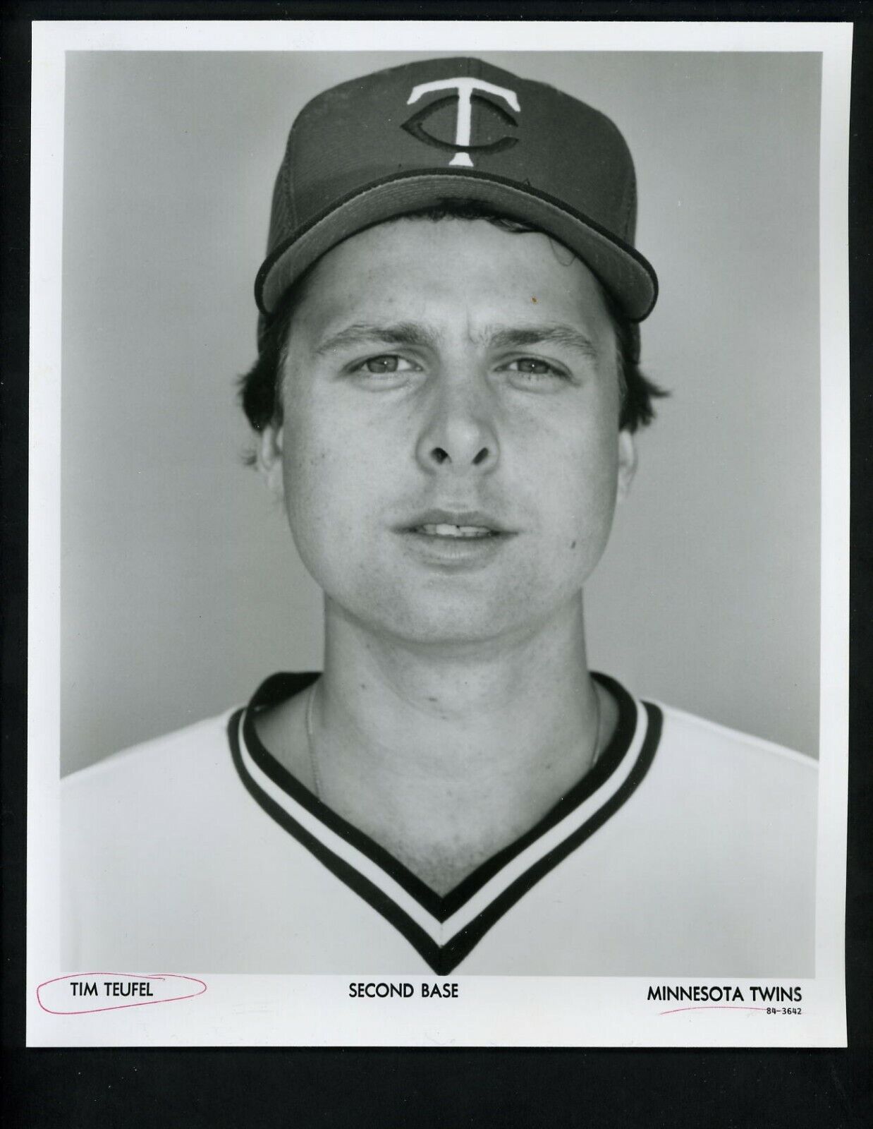 Tim Teufel Minnesota Twins team issued 1984 Press Photo Poster painting Minnesota Twins