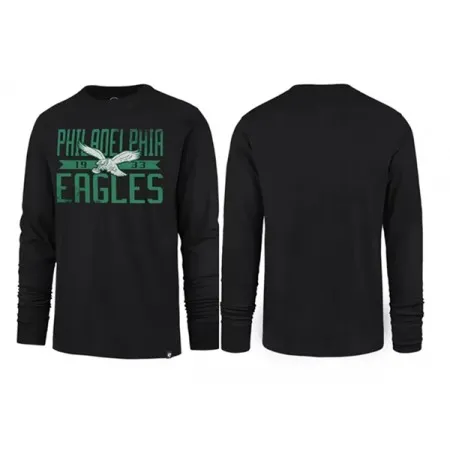 Men's Philadelphia Eagles Black Long Sleeve T-Shirt D3WU