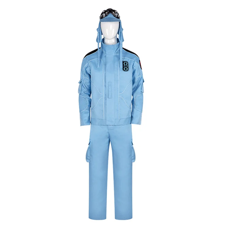 Mickey 17 (2025) Mickey Blue Uniform Set Outfits Cosplay Costume