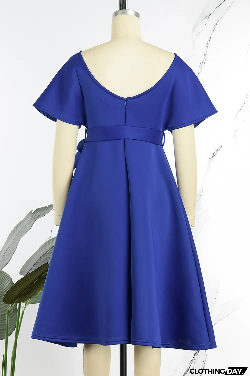 Black Elegant Solid Patchwork With Bow V Neck Evening Dress Dresses